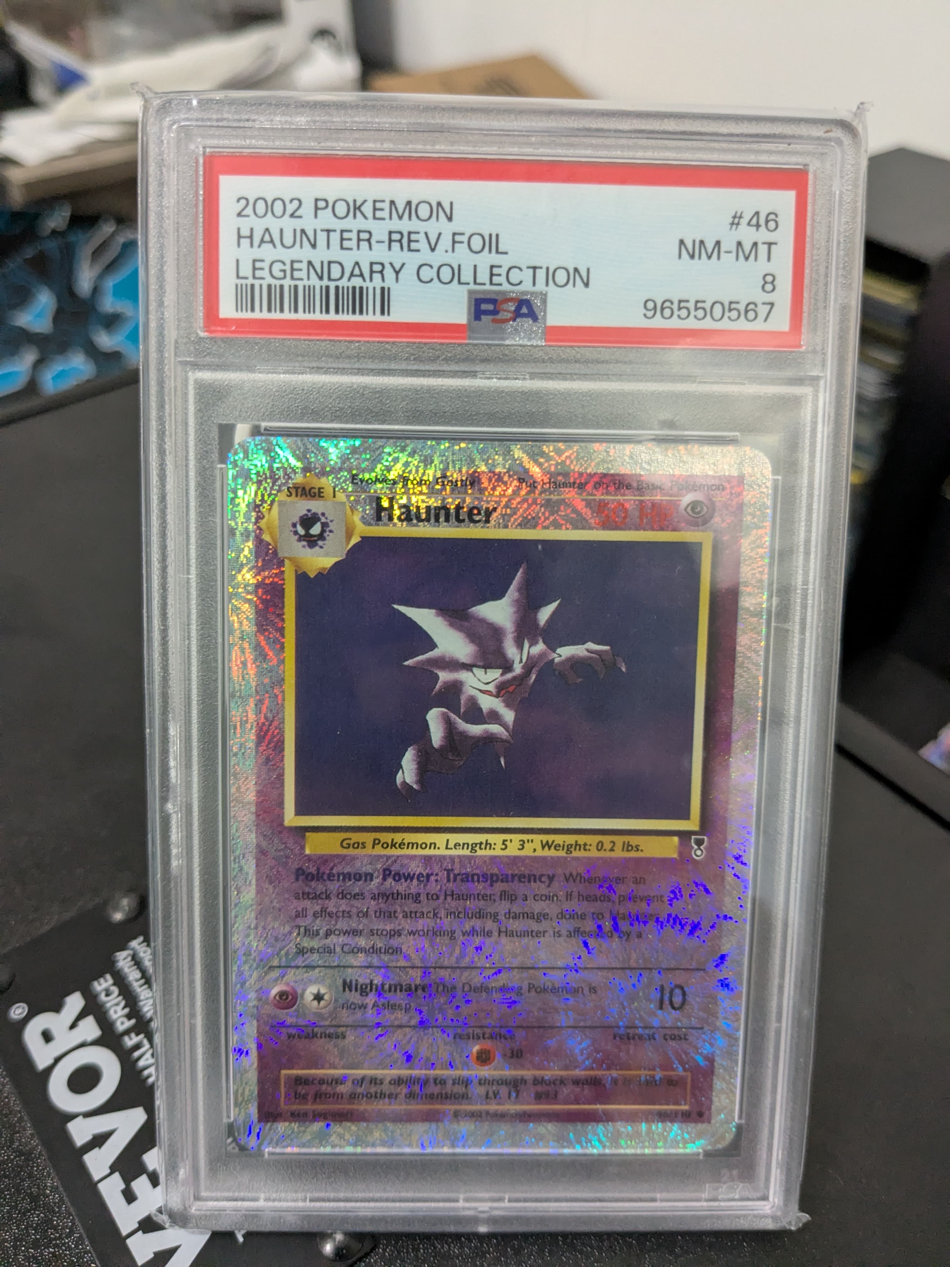 PSA 8 Haunter Fireworks Reverse Holo